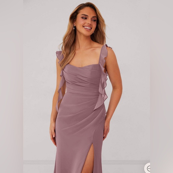 Azazie Bridesmaid Dress Dusty Rose - Picture 9 of 12